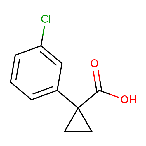 Clc1cccc(c1)C1(CC1)C(=O)O