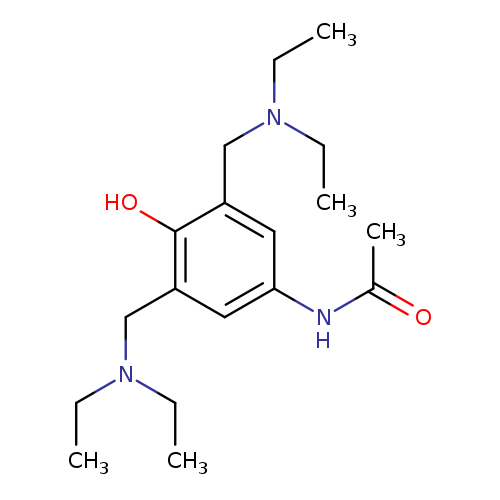 CCN(Cc1cc(NC(=O)C)cc(c1O)CN(CC)CC)CC