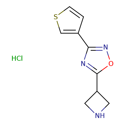 N1CC(C1)c1onc(n1)c1cscc1.Cl