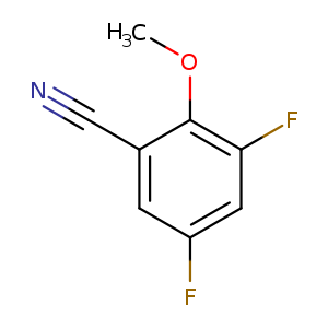 N#Cc1cc(F)cc(c1OC)F
