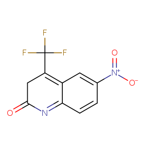O=C1N=c2ccc(cc2=C(C1)C(F)(F)F)[N+](=O)[O-]