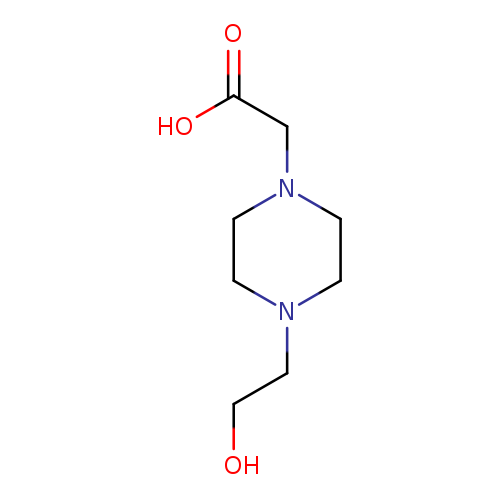OCCN1CCN(CC1)CC(=O)O