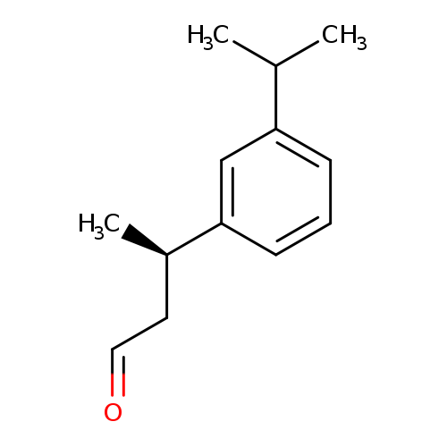 O=CC[C@H](c1cccc(c1)C(C)C)C