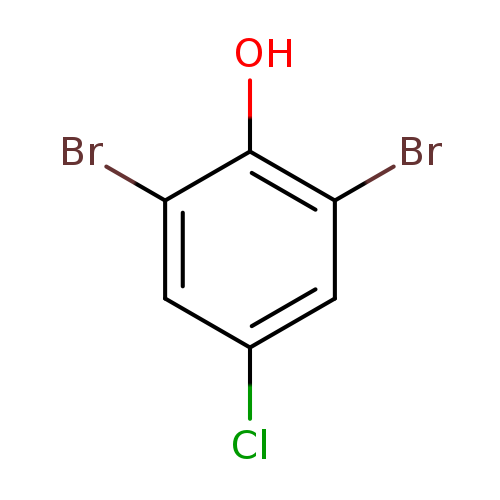 Clc1cc(Br)c(c(c1)Br)O