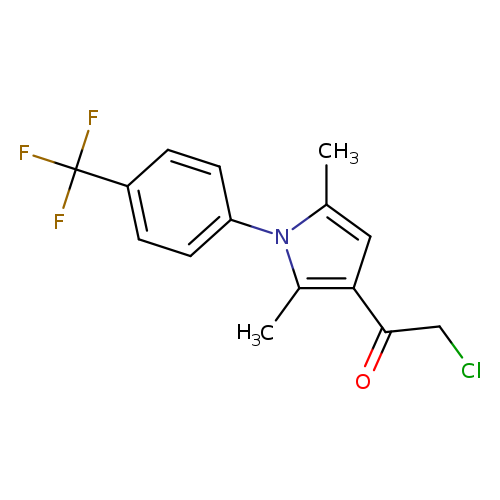 ClCC(=O)c1cc(n(c1C)c1ccc(cc1)C(F)(F)F)C