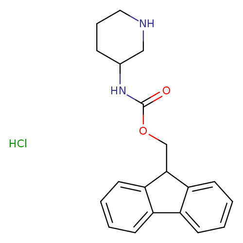 O=C(NC1CCCNC1)OCC1c2ccccc2c2c1cccc2.Cl