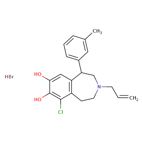 C=CCN1CCc2c(C(C1)c1cccc(c1)C)cc(c(c2Cl)O)O.Br
