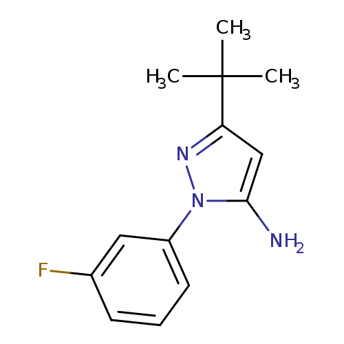 Fc1cccc(c1)n1nc(cc1N)C(C)(C)C
