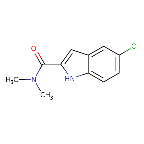 Clc1ccc2c(c1)cc([nH]2)C(=O)N(C)C