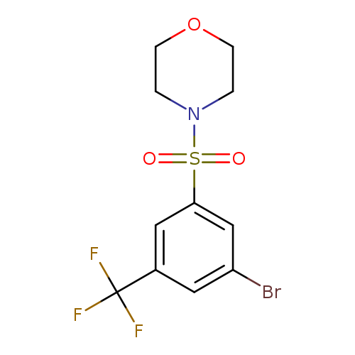 Brc1cc(cc(c1)C(F)(F)F)S(=O)(=O)N1CCOCC1