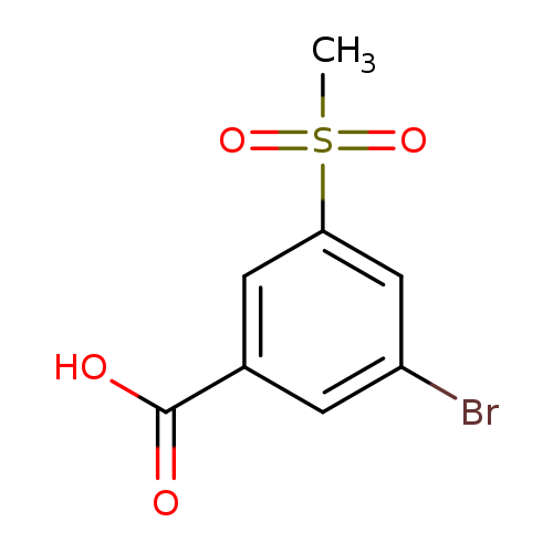 Brc1cc(cc(c1)S(=O)(=O)C)C(=O)O