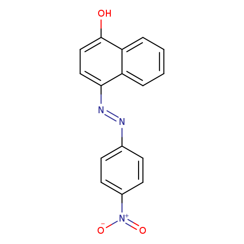 [O-][N+](=O)c1ccc(cc1)/N=N/c1ccc(c2c1cccc2)O