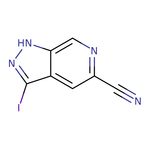 Ic1n[nH]c2c1cc(nc2)C#N