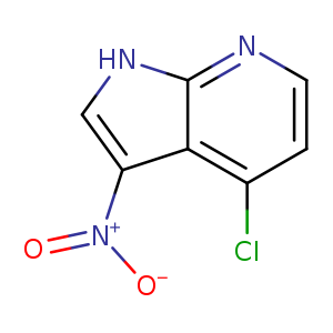 [O-][N+](=O)c1c[nH]c2c1c(Cl)ccn2