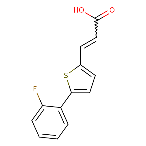 OC(=O)C=Cc1ccc(s1)c1ccccc1F