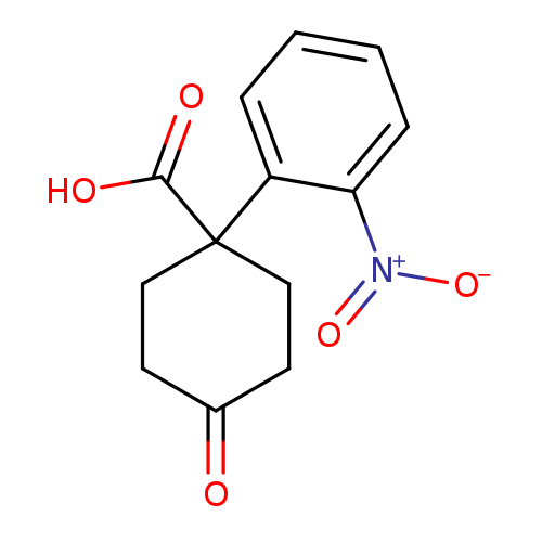 O=C1CCC(CC1)(C(=O)O)c1ccccc1[N+](=O)[O-]