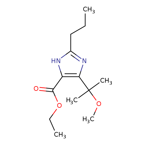 CCOC(=O)c1[nH]c(nc1C(OC)(C)C)CCC