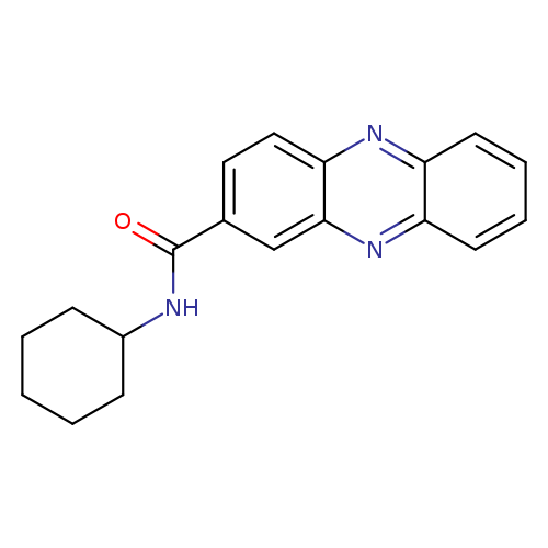 O=C(c1ccc2c(c1)nc1c(n2)cccc1)NC1CCCCC1