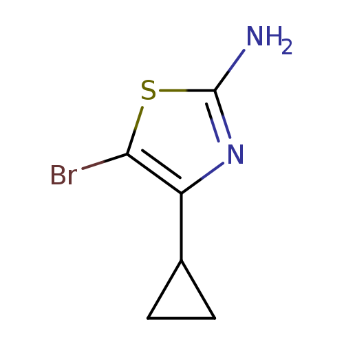 Nc1nc(c(s1)Br)C1CC1