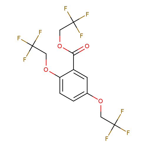 O=C(c1cc(ccc1OCC(F)(F)F)OCC(F)(F)F)OCC(F)(F)F