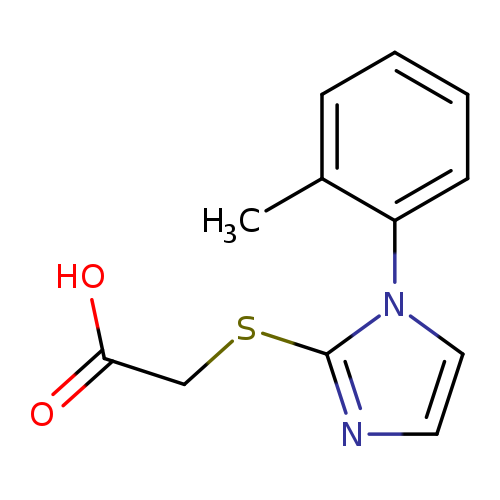 OC(=O)CSc1nccn1c1ccccc1C