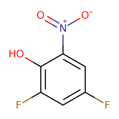 Fc1cc(F)c(c(c1)[N+](=O)[O-])O