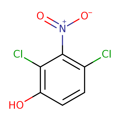 [O-][N+](=O)c1c(Cl)ccc(c1Cl)O