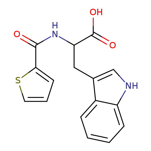 OC(=O)C(Cc1c[nH]c2c1cccc2)NC(=O)c1cccs1