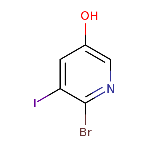 Oc1cnc(c(c1)I)Br