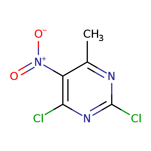 Clc1nc(C)c(c(n1)Cl)[N+](=O)[O-]