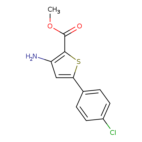 COC(=O)c1sc(cc1N)c1ccc(cc1)Cl