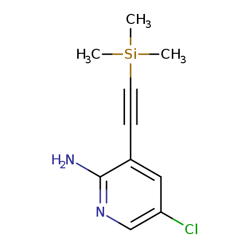 Nc1ncc(cc1C#C[Si](C)(C)C)Cl
