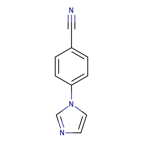 N#Cc1ccc(cc1)n1cncc1
