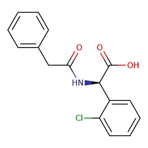 O=C(N[C@H](c1ccccc1Cl)C(=O)O)Cc1ccccc1