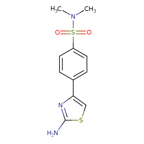 Nc1scc(n1)c1ccc(cc1)S(=O)(=O)N(C)C