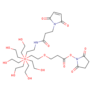 OCC[O](CCNC(=O)CCN1C(=O)C=CC1=O)(CCO)(CCO)(CCO)(CCO)(CCO)CCOCCC(=O)ON1C(=O)CCC1=O
