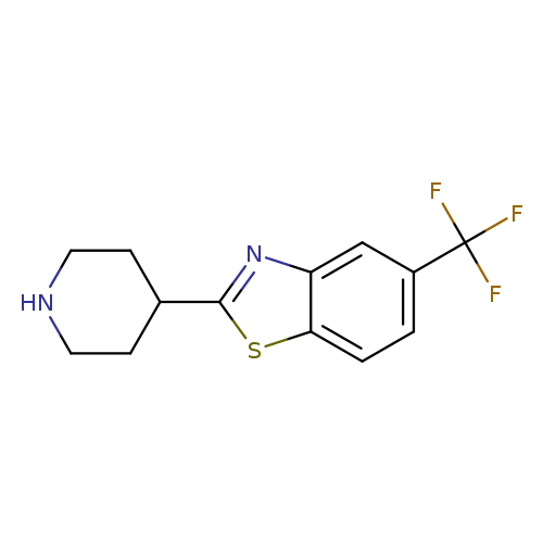 FC(c1ccc2c(c1)nc(s2)C1CCNCC1)(F)F