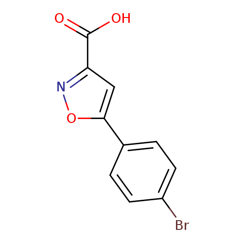 Brc1ccc(cc1)c1onc(c1)C(=O)O