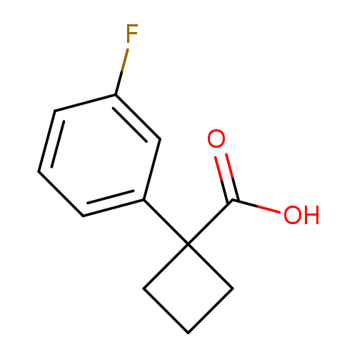 Fc1cccc(c1)C1(CCC1)C(=O)O