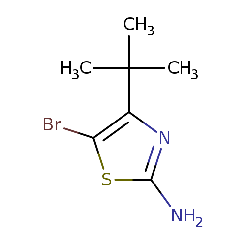 Nc1sc(c(n1)C(C)(C)C)Br