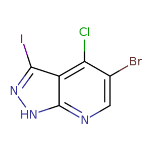 Brc1cnc2c(c1Cl)c(I)n[nH]2