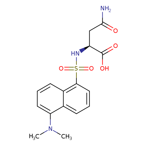 NC(=O)C[C@@H](C(=O)O)NS(=O)(=O)c1cccc2c1cccc2N(C)C