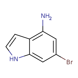 Brc1cc(N)c2c(c1)[nH]cc2
