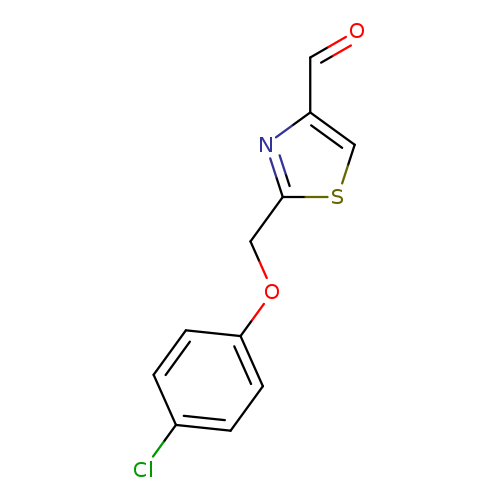 O=Cc1csc(n1)COc1ccc(cc1)Cl