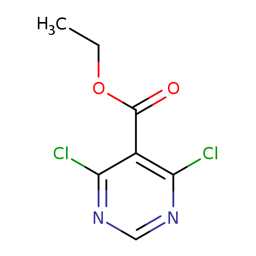 CCOC(=O)c1c(Cl)ncnc1Cl