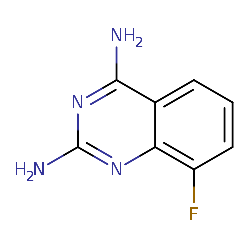 Nc1nc(N)c2c(n1)c(F)ccc2