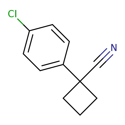 N#CC1(CCC1)c1ccc(cc1)Cl
