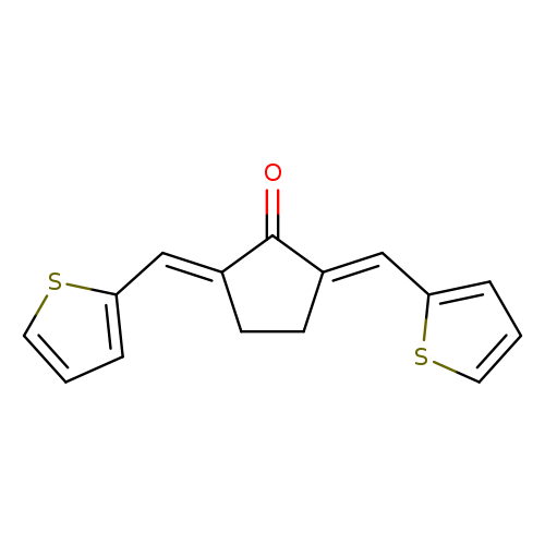 O=C1/C(=C/c2cccs2)/CC/C/1=Cc1cccs1