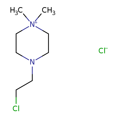 ClCCN1CC[N+](CC1)(C)C.[Cl-]