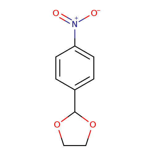 [O-][N+](=O)c1ccc(cc1)C1OCCO1